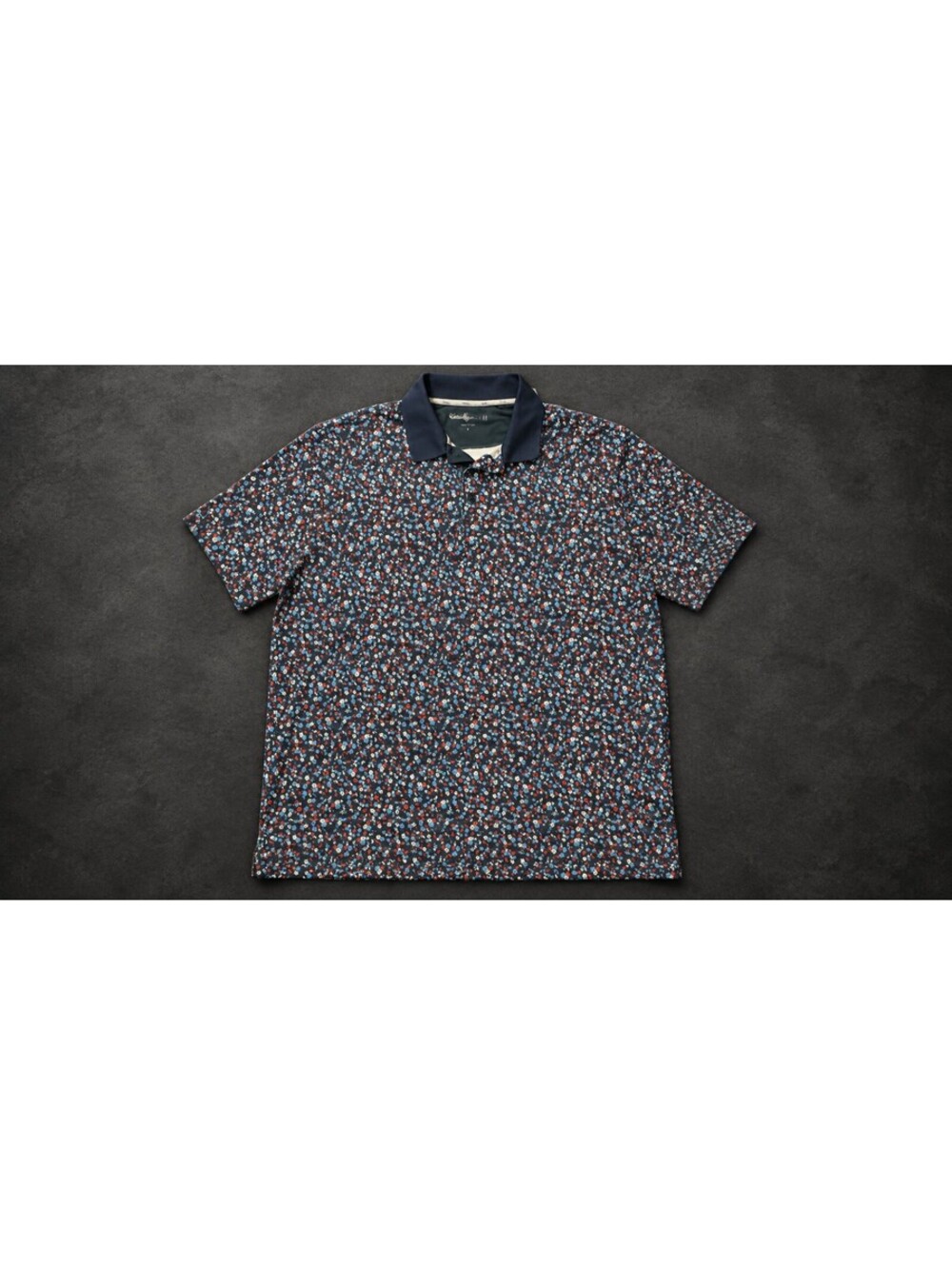 Walter Hagen Performance 11 Men's L Navy Floral Golf Polo Stretch
